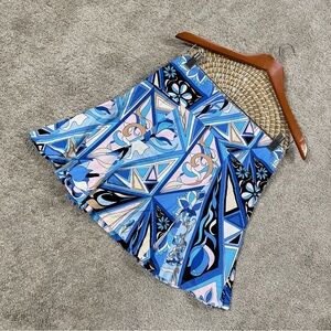 G Lifestyle Women’s Flare Golf Skort Skirt Pull On Abstract Print Multicolor XS